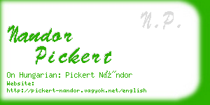 nandor pickert business card